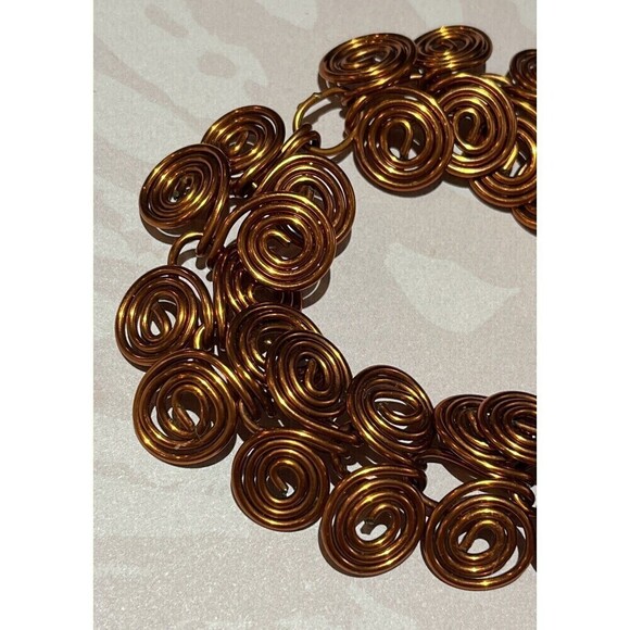 Artisan Made Egyptian Style Copper Bracelet 7.75in Boho Western Art To Wear - Picture 3 of 8